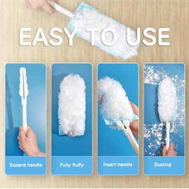 Jogoico Dust Magnet Dust Cloth Refill Duster, Pack of 20, Electrostatic Duster Head, Cleaning Dust Cloth Refill, Microfibre Dust Magnet Washable for Furniture (20 Cloths)