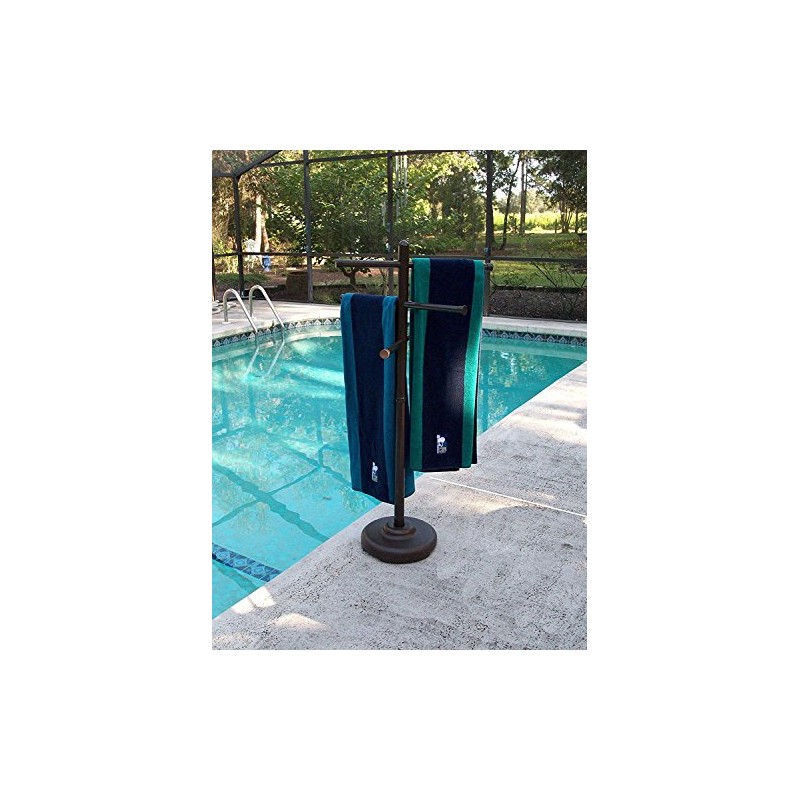 Outdoor Spa and Pool Towel Rack (Black)