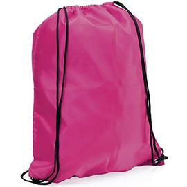 eBuyGB Unisex Children's Nylon Drawstring Rucksack Bags (Fuchsia)