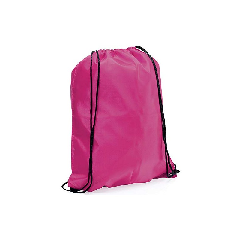 eBuyGB Unisex Children's Nylon Drawstring Rucksack Bags (Fuchsia)
