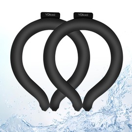 2PCS Neck CoolingTubes, Wearable Body Cooling Products for Outdoor Indoor, Reusable for Outdoor Activities, Hot Weather Relief, Summer, Freeze Below 64°F (Black*2)