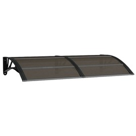 vidaXL Black Polycarbonate Door Canopy 150 x 80 cm