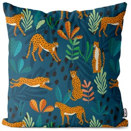 VOID Cheetah Safari Jungle Cat Cushion Cover Sofa Couch Living Room Decoration Waterproof Outdoor Garden Cushion Cover Decoration Cushion Size: 50 x 50 cm