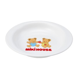 Miki House 46-7146-684 Multi-Plate Plate, Small Plate, Baby Food, Made in Japan, For Boys, Girls, Babies, Kids, Baby Tableware, Bears, White