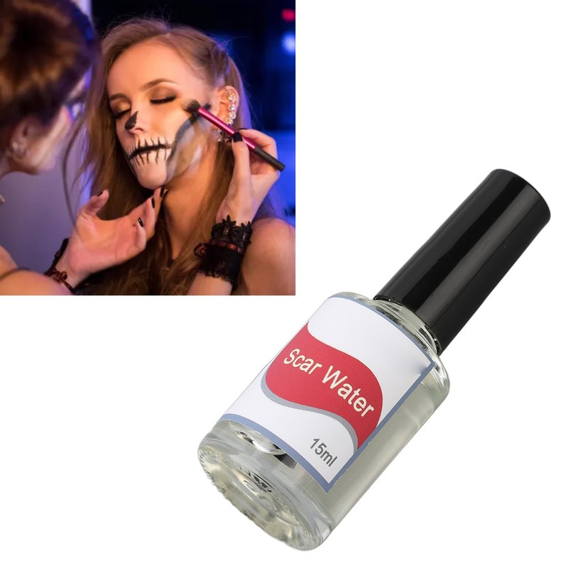 Solid Makeup Collodion with Brush, Makeup Scar Fluid, Liquid Scar