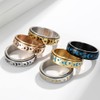 ANIEJUFI Stainless Steel Spinner Ring Moon and Star Anxiety Stress