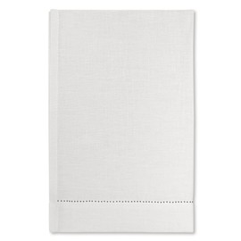 Cuore di lino - Asciugamano leggero Ospite in Puro Lino 100% Made in Italy Ajour Bianco Panna (40 x 60 cm)