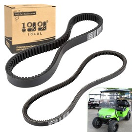 10L0L Clutch Drive Belt & Starter Generator Belt Kit for EZGO TXT, Medalist, Workhorse 1994-up Golf Cart with 295/350cc Robin Engines, OEM 72054G01 72024G01 72025G01 26414G01 630587