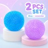 CLPKLQ 2 PCS Slushy Squishy, Textured Round Ornaments, Spiky Exterior