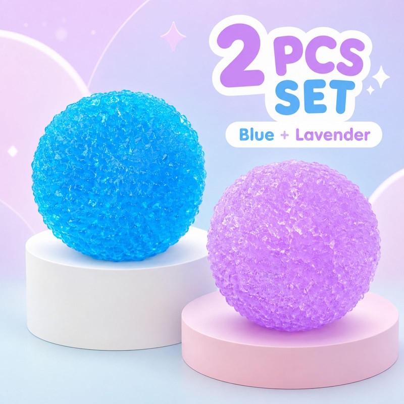 CLPKLQ 2 PCS Slushy Squishy, Textured Round Ornaments, Spiky Exterior