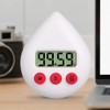 Water Drop Shaped Shower Timer, Portable Digital Countdown Timer with