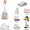 LYSAIMG 5Pcs Transparent Shoe Bags for Travel, 11.8x15.7Inches Drawstring, Waterproof,