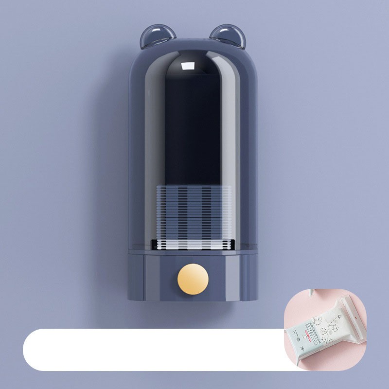 Cotton Pad Dispenser Automatic Dustproof Transparent Wall Mounted Wall Mounted