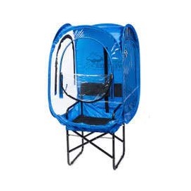 Under the Weather ChairPod 1-Person Wearable Pod for Scooters, Wheelchairs and Folding Chairs, Protection from Cold, Wind and Rain (Royal)