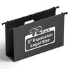 ANSOOK Plastic Legal Size Hanging File Folders,12 Pack Reinforced Black