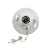 Leviton One-Piece Urea Outlet Box Mount, Incandescent Lampholder, Pull Chain,
