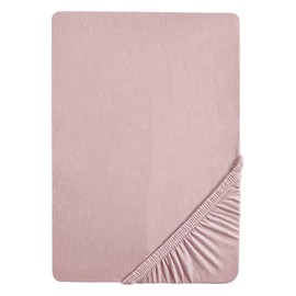 roba Lil Planet Fitted Sheet, 60 x 120 - 70 x 140 cm, Baby Bed Sheet for Children's Mattresses, Organic Cotton, GOTS and Oeko-Tex Standard 100, Pink / Mauve