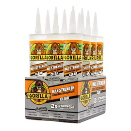 GORILLA 9 oz. Max Strength Construction Adhesive Clear (12-Pack)