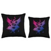 Biblically Accurate Angel Seraphim Bisexual Pride Weirdcore Throw Pillow