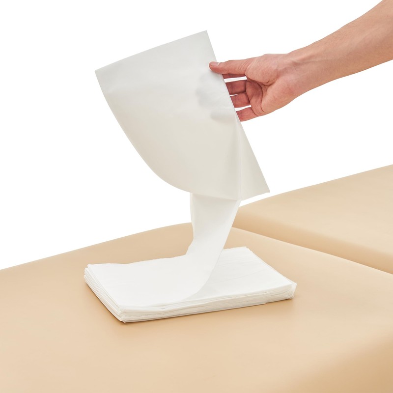 Master Massage Disposable Exam Table Covers, White (Flat - 100