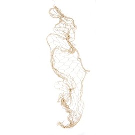 GLOREX 6 1860 101 Fishing Net Made of Cotton in Natural Colours, Approx. 100 x 200 cm, Maritime Wall and Table Decoration