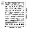 0.5 inch Small Letter Sticker, Black Vinyl Self Adhesive Alphabet