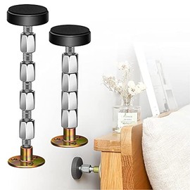 Krisler Adjustable Threaded Bed Frame Anti-Shake Tool for Bed, Headboard stoppers, Bedside Headboards Prevent loosening Anti-Shake Fixer, 2 pc, 30-125mm, Easy Install