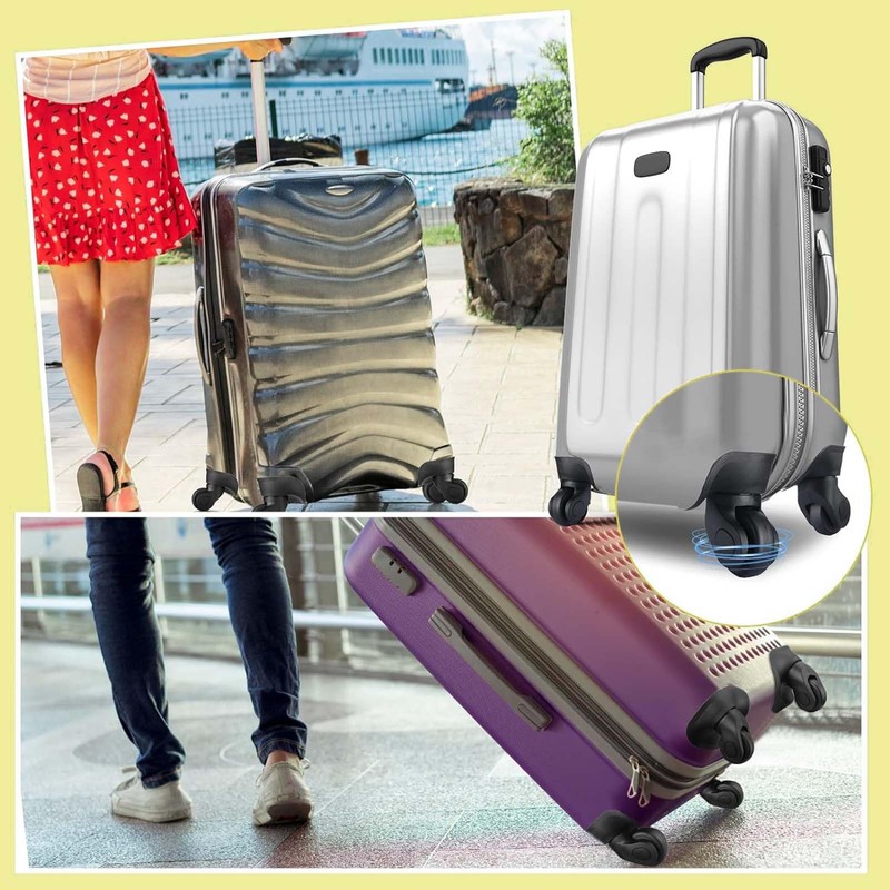 alouweekuky 1 Pair of Suitcase Wheels Replacement, Universal Replacement Wheels