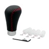 akhan SK408 Gear Knob Faux Leather Black with Red Stitching