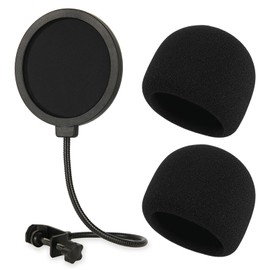 Rigych Microphone Pop Screen with Foam Windscreen Microphone, Professional Microphone Pop Filter and Windshield for Razer Seiren V2 Pro Mic
