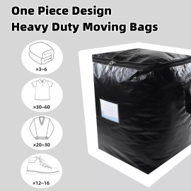 GONGKANGYUAN 91L Storage Bags for Clothes, Moving Bags Heavy Duty 16.5"L x 16.5"W x 20.5"H