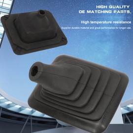 Anlseiod Manual Shifter Rubber Boot W/Mounting Bracket Compatible for F150 F250 F350 Bronco 1990 1991 1992 1993 1994 1995 1996 1997 Manual Transmission Gear Shifter Boot Replace#F5TZ7277BA