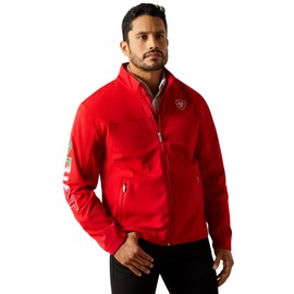 ARIAT Men's New Team Softshell Mexico Water Resistant Jacket Red