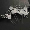 Prosy Wedding Hair Clips with Wedding Flowers Crystal Wedding Hair