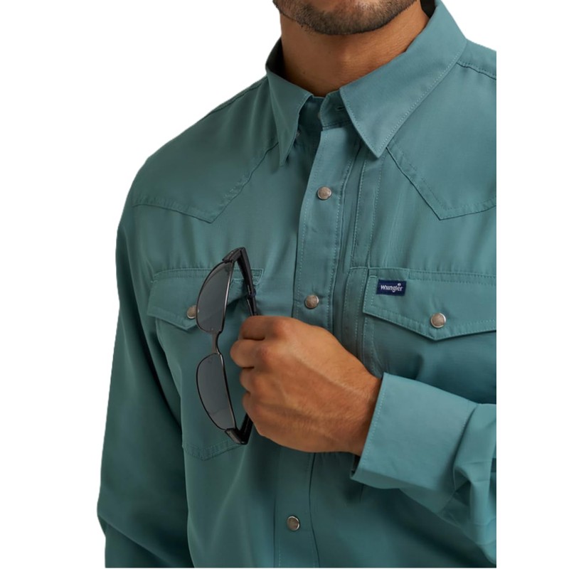 Wrangler FA25 PERFROMANCE SNAP LS - MPF32511G Pine S