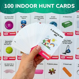 QUOKKA Scavenger Hunt for Kids Ages 4-8 - 200 New Indoor Outdoor Activities for Kids Ages 6-8 - Camping Backyard Outdoor Games for 3-6 Year Olds - Pocket Travel Toys for Boys Girls and Family