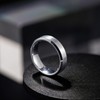 Greenpod 6mm Tungsten Wedding Band for Men Women Beveled Edge