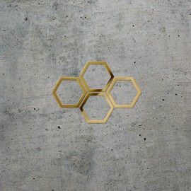 Decal Stickers of Bee Elements (Metallic Gold) (Set of 2) Luxury Weatherproof Vinyl Decal Stickers for Laptop Desktop Smartphone Car Dirt Bike Wall Room Mason Jar Bathtub Door - ANDsticd26360GO