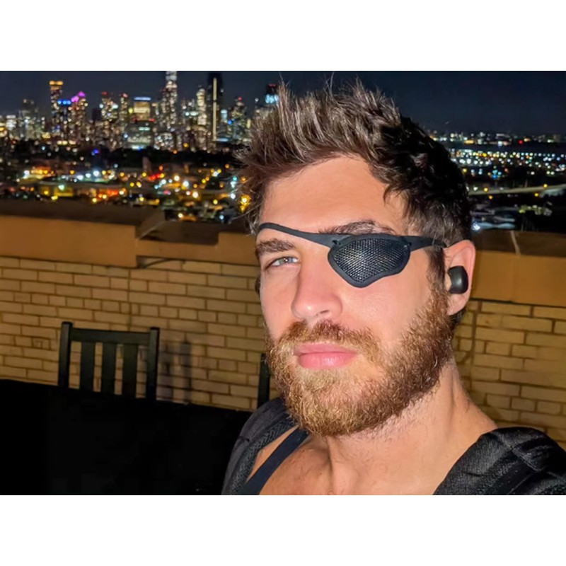 Eye Patch, Mesh, Aero, See Through, Black, Concave, Breathable Fabric,