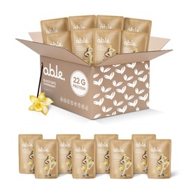 Able. Pack of 8 - Vanilla (Organic) Breakfast Reimagined with 22g Plant Protein, Antioxidants, Adaptogen Blend, Omega/Fiber Blend, Sprouted Ingredients, Adaptogen Blend, Super Greens, Vitamins & More