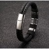Dtup Pulsera Para Hombre Piel Cuero Genuino Broche Magnético