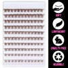 Veleasha Brown Lash Clusters 120 Pieces DIY Lash Extension D