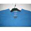 WEAR FOR CARE UNISEX SCRUB TOP, BLUE, SIZE MEDIUM
