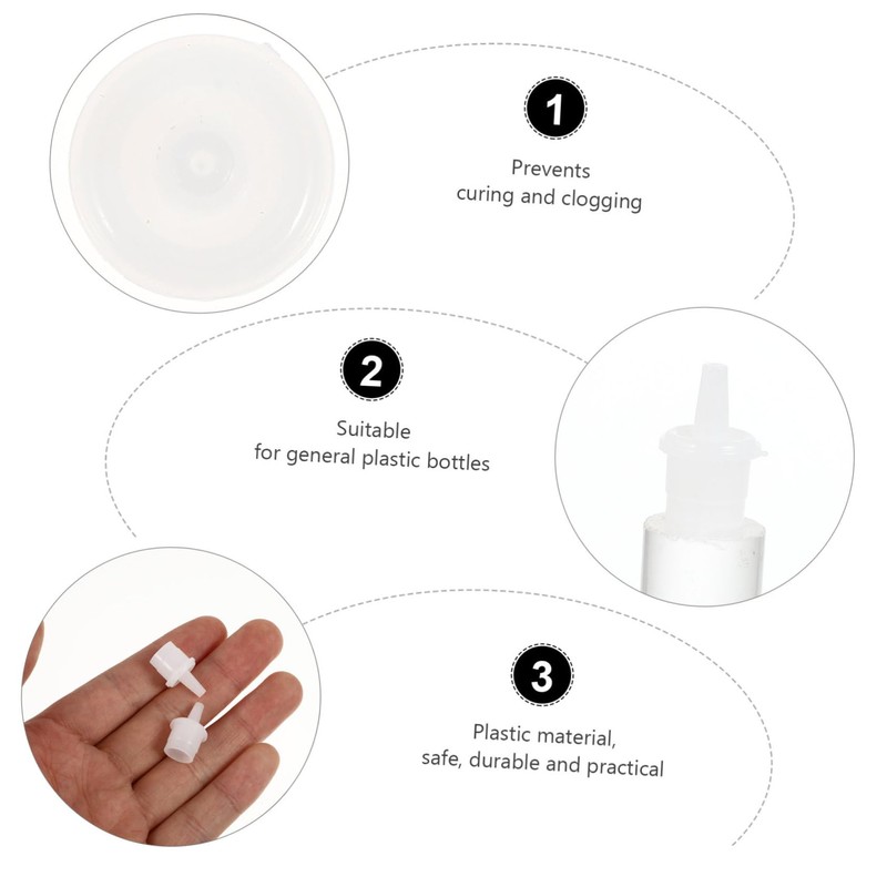 SAFIGLE 100PCS Eyelash Glue Bottle Caps Lash Bottle Plugs for