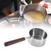 250ml Butter Milk Warmer Pot with Long Wooden Handle Cast