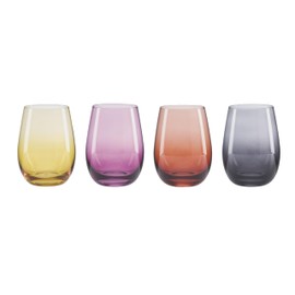 Oneida 897854 Golden Hour Stemless Wine Glasses, Set Of 4