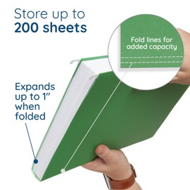 Blue Summit Supplies 25 Colored Hanging File Folders Letter Size with Tabs, Colored File Folders Hanging, Assorted Colors, Reinforced for Office Filing and Organization