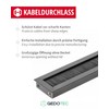 Gedotec Cable passage made of metal, black, 1 piece, cable