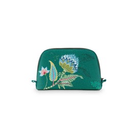 Pip Studio Jambo Flower Triangle Beauty Bag, Green, Small