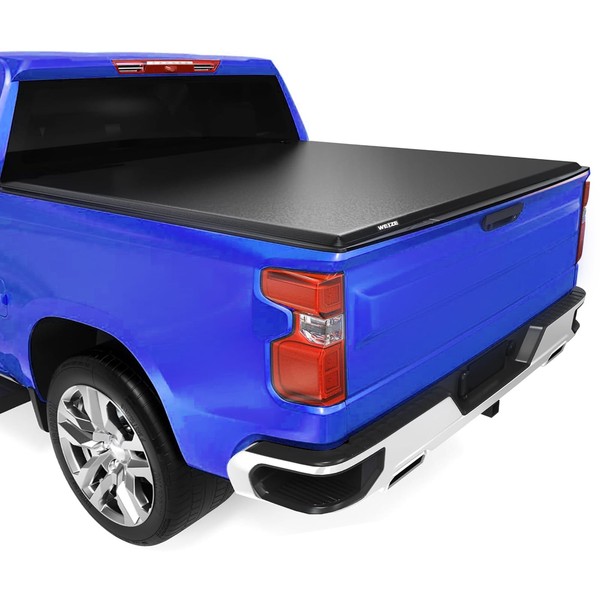 WEIZE Soft Roll-up Truck Bed Tonneau Cover Compatible with 2019-2025